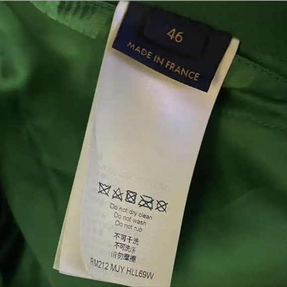 Men’s Louis Vuitton Green Wool Leather LV Varsity Jacket 46 Large - Picture 9 of 13